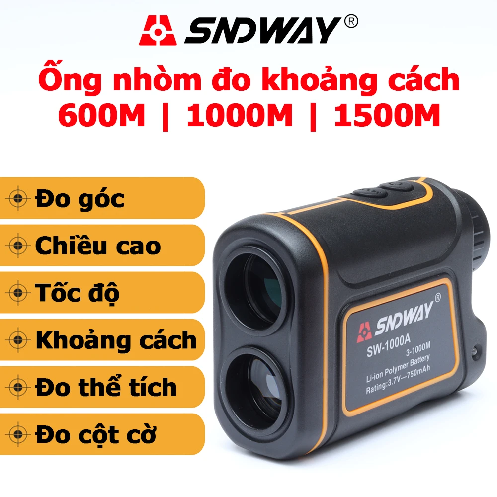 Ống Nhòm Đo Khoảng Cách SNDWAY SW-1500A đo xa 1500m bằng tia laser