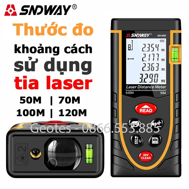 Máy đo khoảng cách SNDWAY SW-M100 bằng tia Laser Chính hãng